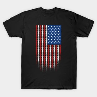 America Burger USA US Flag States Fast Food T-Shirt